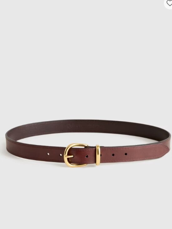 NWT Quince Allegra European Leather Belt in Expresso Brown Size Extra Small main image 5